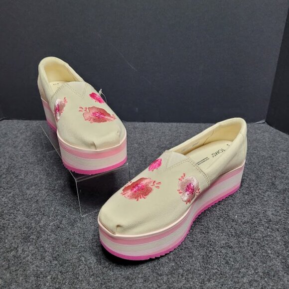 NWT TOMS - Womens Alp Platform Espadrille Size 7.5 - Picture 2 of 13